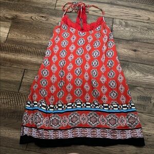 Sequin Hearts Pink Sleeveless Halter Sundress